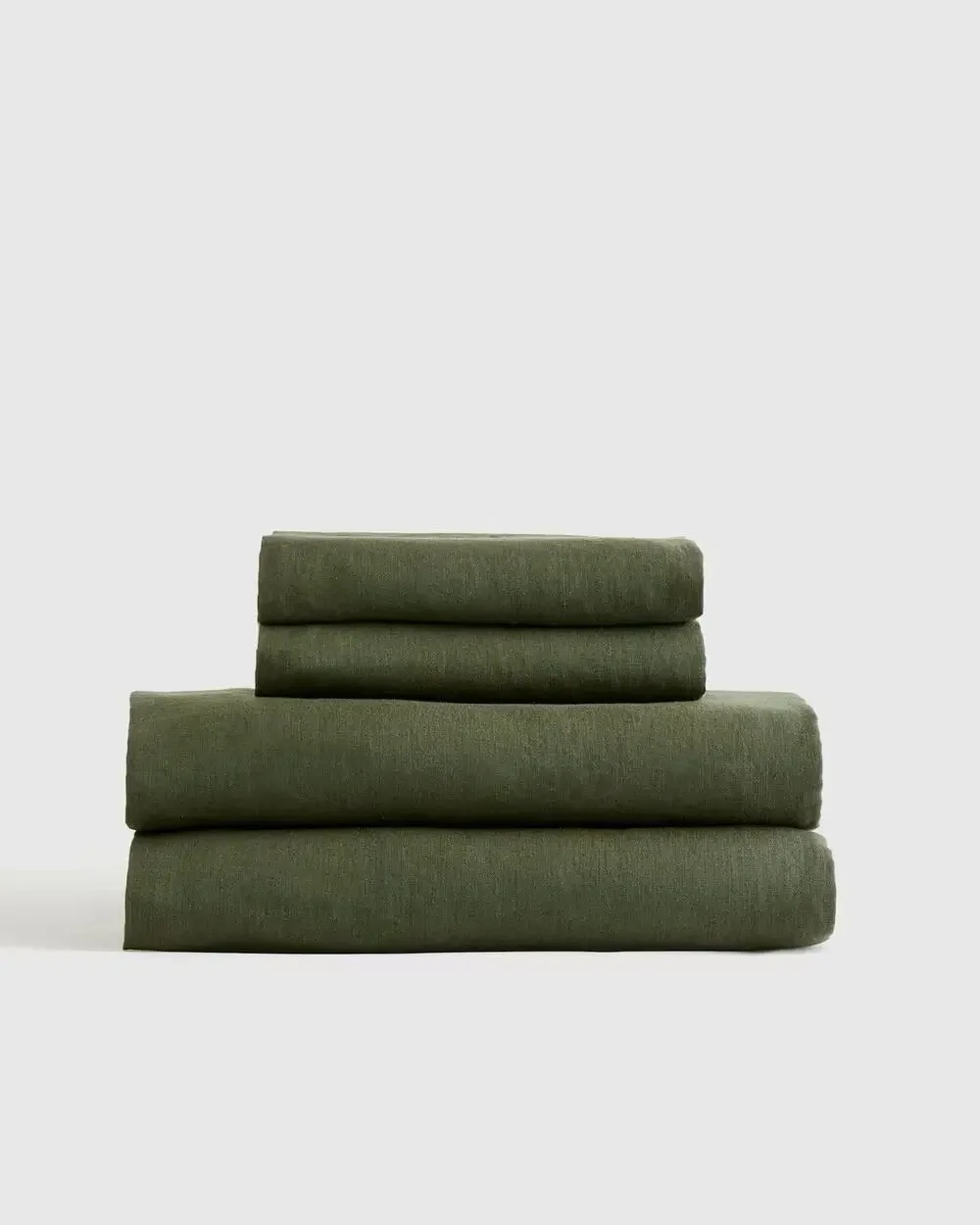 Quince European Linen Sheet Set King Pine 4 Piece NWOT